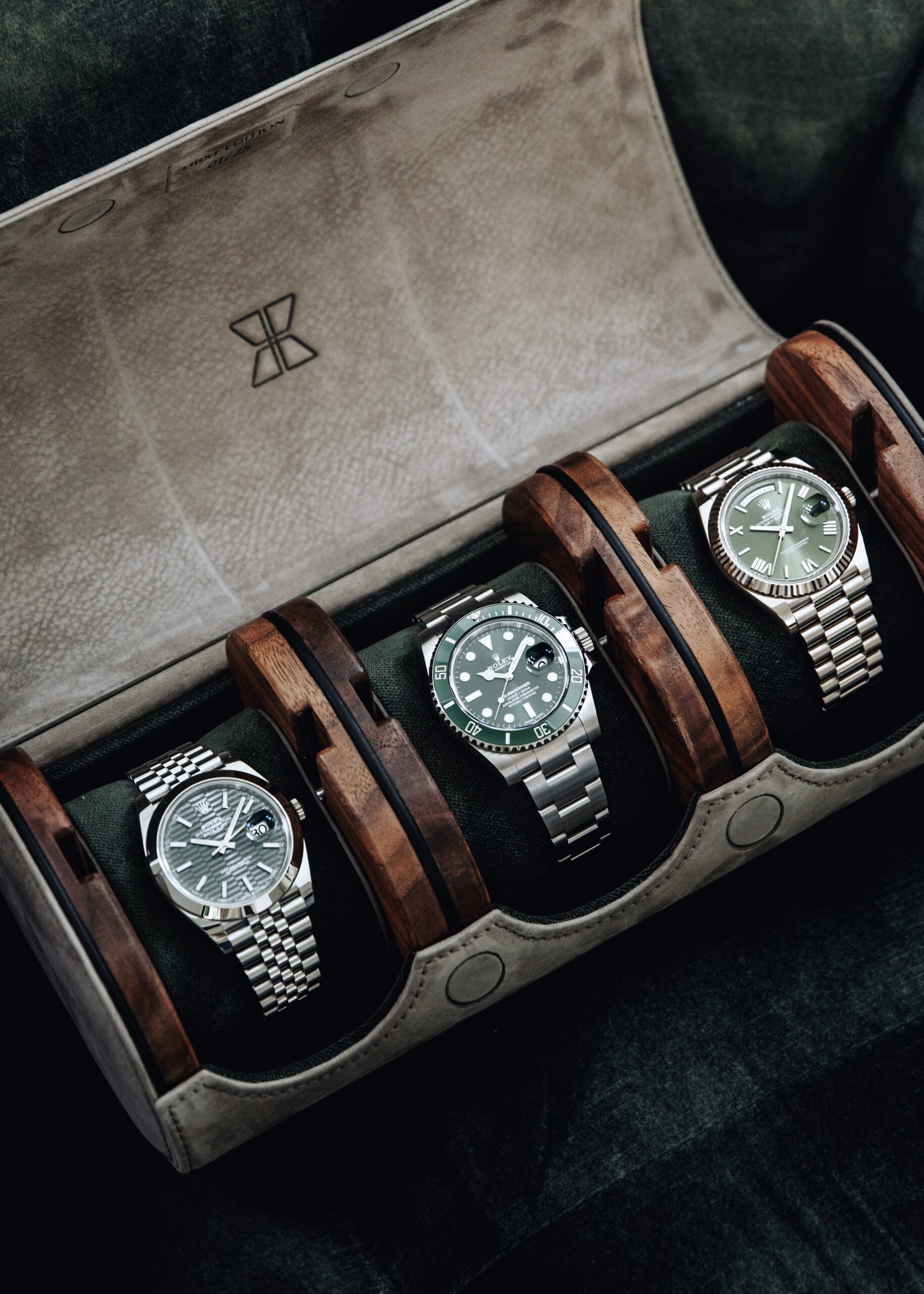 Uhrenetui mit Rolex Uhren